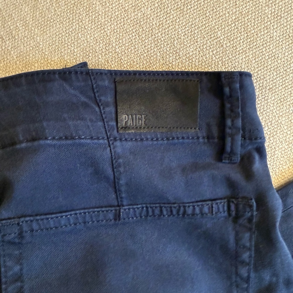 PAIGE women’s Drew Ankle Slim Straight Chino pants Navy size 29 - Picture 4 of 8